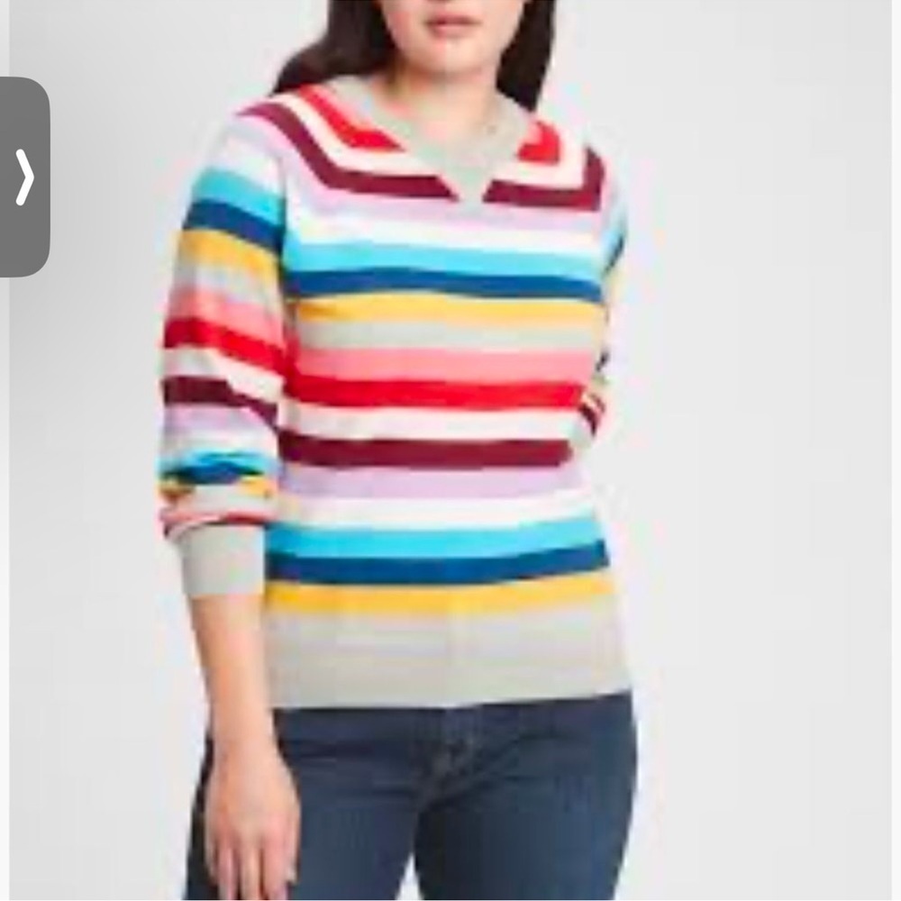 NWT GAP Multicolor Striped Sweater Size S - Picture 2 of 8